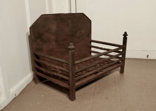 fig 1. Large Free Standing Fire Basket, Iron Fire Grate