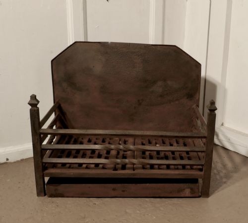 fig 2. Large Free Standing Fire Basket, Iron Fire Grate