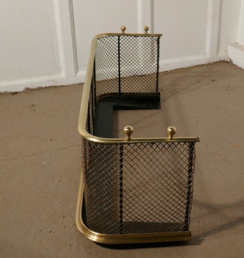 fig 2. A Victorian Brass and Iron Club Fender