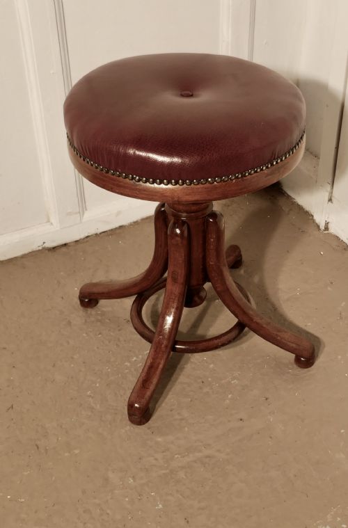 fig 3. Victorian Bentwood Swivel Piano Stool by Thonet