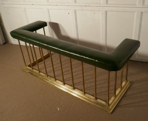 fig 3. A Large Brass and Green Leather Club Fender