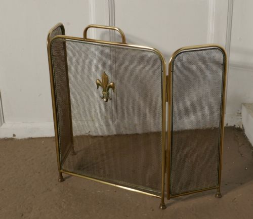 fig 2. 19th Century Folding Brass Fire Guard