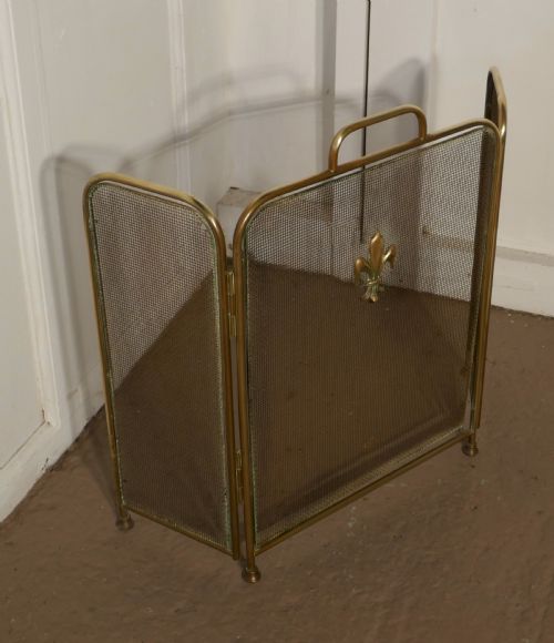 fig 3. 19th Century Folding Brass Fire Guard