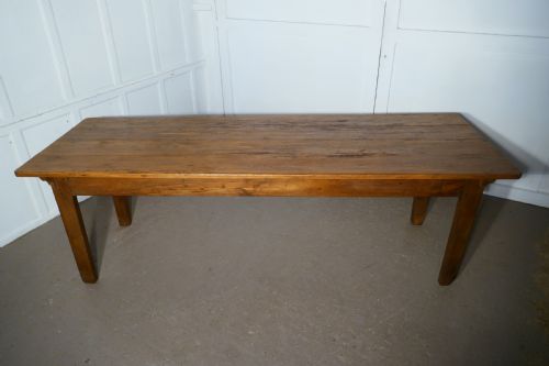 fig 1. A Large French Very Rustic Pine Table