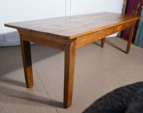 fig 2. A Large French Very Rustic Pine Table