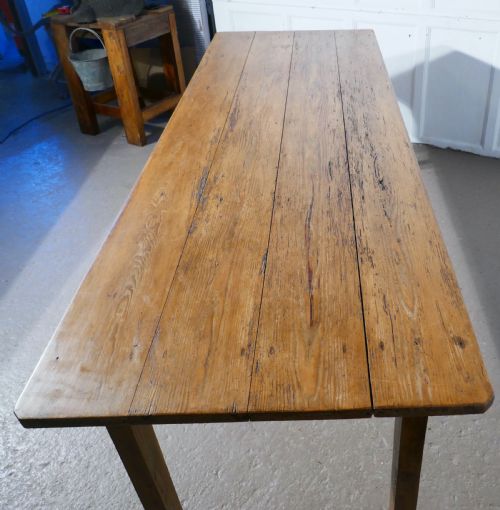 fig 3. A Large French Very Rustic Pine Table