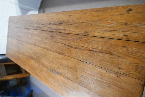 fig 4. A Large French Very Rustic Pine Table