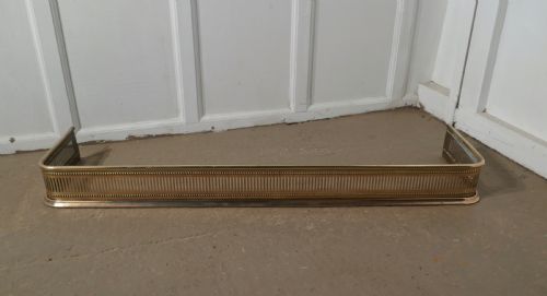 Long Victorian Pierced Brass Fender