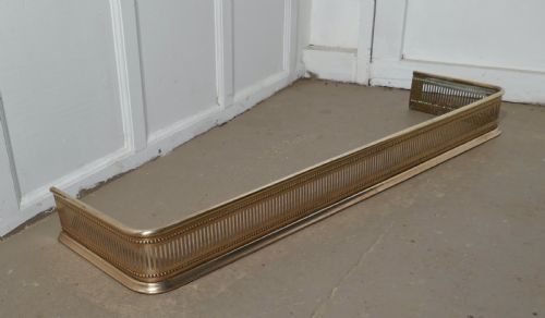 fig 2. Long Victorian Pierced Brass Fender 