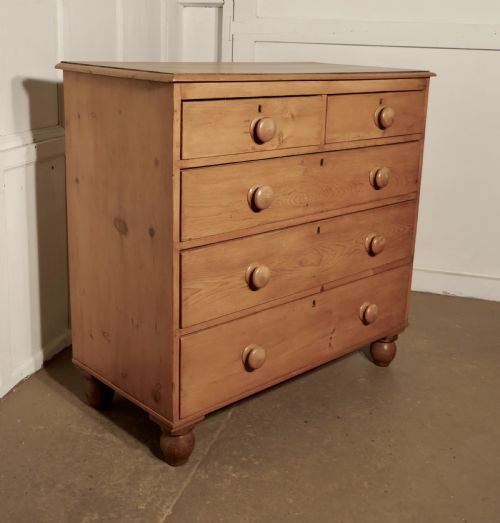 fig 2. A Large Restored Victorian Pine Chest of Drawers