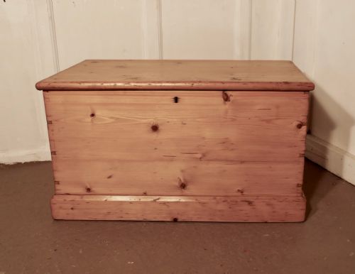 Large Victorian Pine Blanket Box,  
