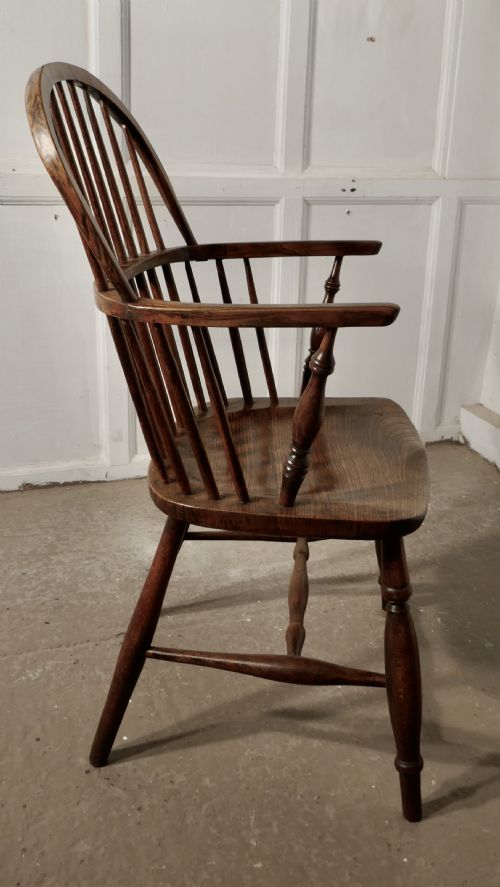 fig 2. Early 19th Century Ash and Elm Hoop Back Country Carver Chair