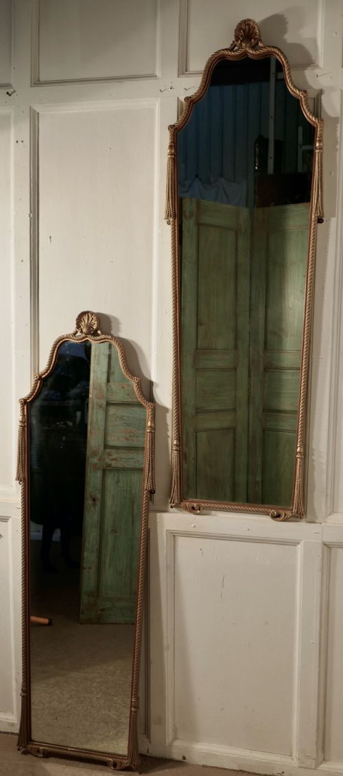 fig 3. A Pair of Art Deco Long Gilt Wall Mirrors