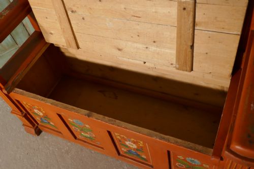 fig 3. 19th Century Folk Art Painted High Back settle