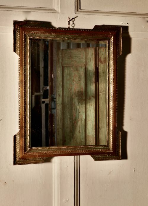 Stunning French Empire Gilt Brass Wall Mirror