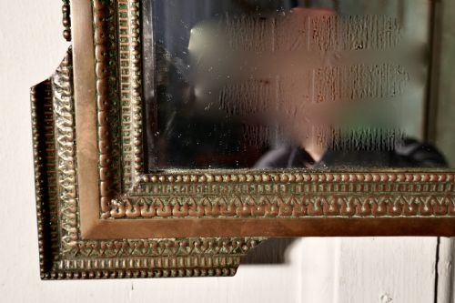 fig 3. Stunning French Empire Gilt Brass Wall Mirror