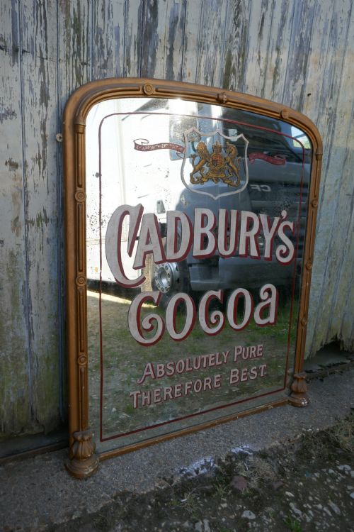 Large Cadbury Coca Shop Advertising Wall Mirror, with Royal Appointment