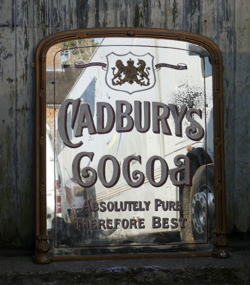 fig 1. Large Cadbury Coca Shop Advertising Wall Mirror, with Royal Appointment