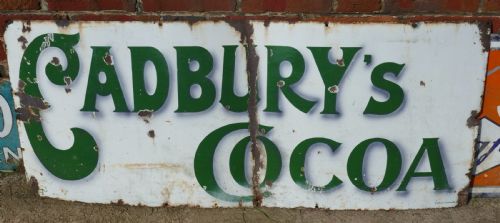 Rare Early Cadbury’s Cocoa Enamel Sign