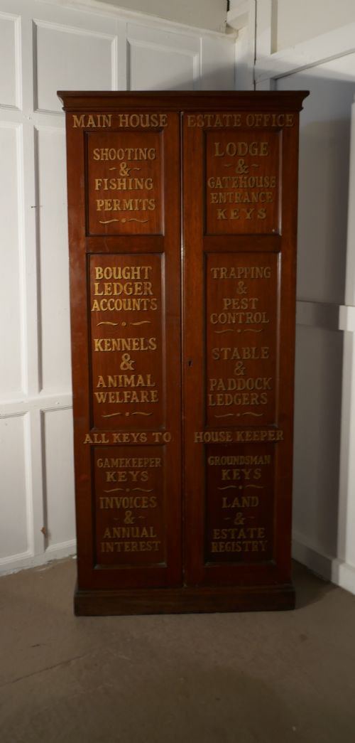 Tall Fitted 19th Century Mahogany Estate Cupboard