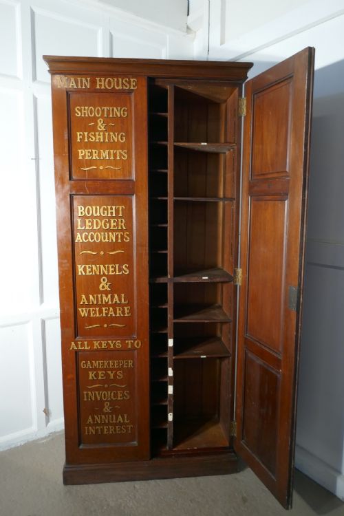 fig 1. Tall Fitted 19th Century Mahogany Estate Cupboard