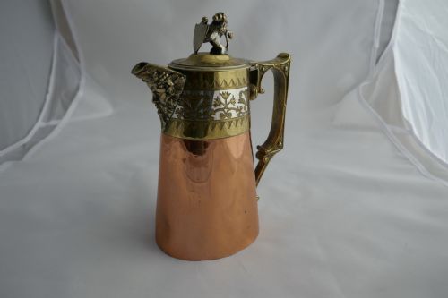 fig 2. Hukin and Heath Coffee or Chocolate Pot, Arts and Crafts Gothic Style