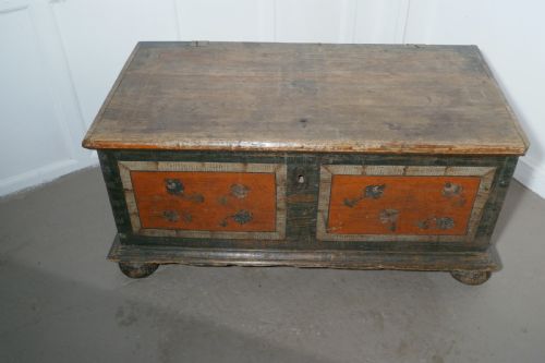 fig 2. European Folk Art Painted Pine Chest