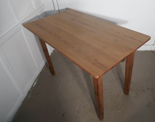fig 2. Small 19th C Planked Top Pine Table
