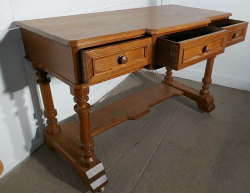 fig 4. Arts and Crafts Pitch Pine Writing Table