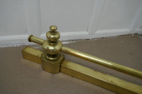 fig 1. Heavy Victorian Brass Rail Fender Tool Rest