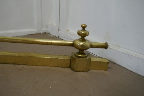 fig 2. Heavy Victorian Brass Rail Fender Tool Rest