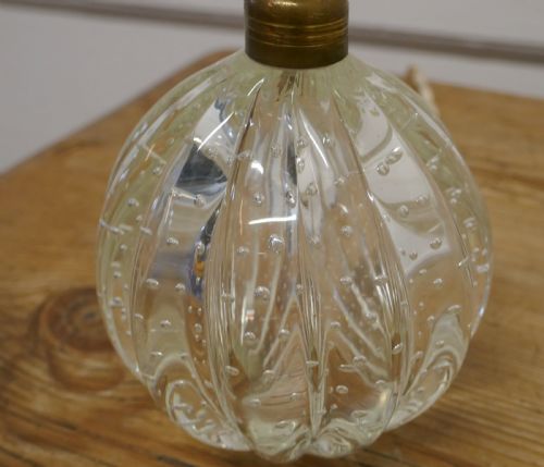 fig 4. Superb Murano Clear Glass Lamp, with Controlled Bubbles