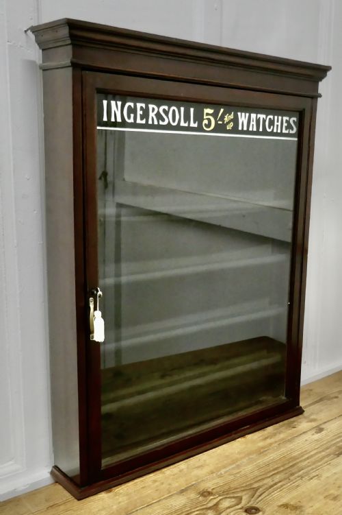 fig 1. Very Rare Ingersoll Watchmakers Display Cabinet