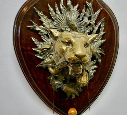 fig 2. Brass Tiger’s Head Dinner Gong by William Tonk & Son