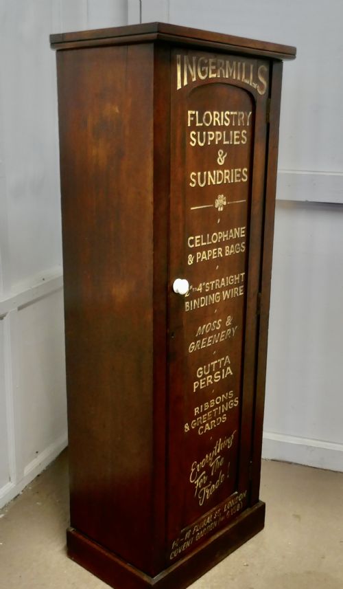 fig 1. Victorian Mahogany Tall Shelved Shop Cupboard,