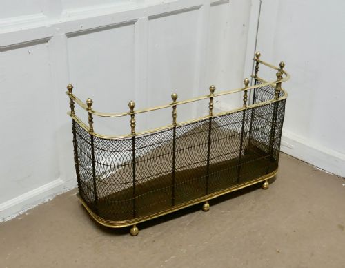 A High Georgian Brass Nursery Fire Guard Fender