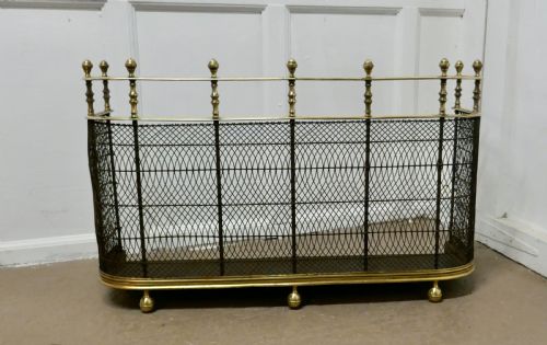 fig 1. A High Georgian Brass Nursery Fire Guard Fender