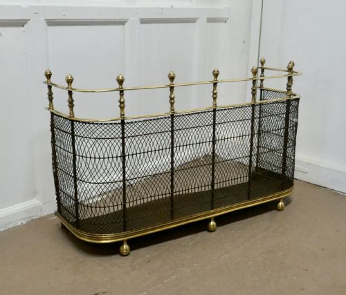 fig 2. A High Georgian Brass Nursery Fire Guard Fender