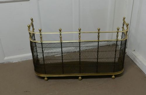 fig 3. A High Georgian Brass Nursery Fire Guard Fender