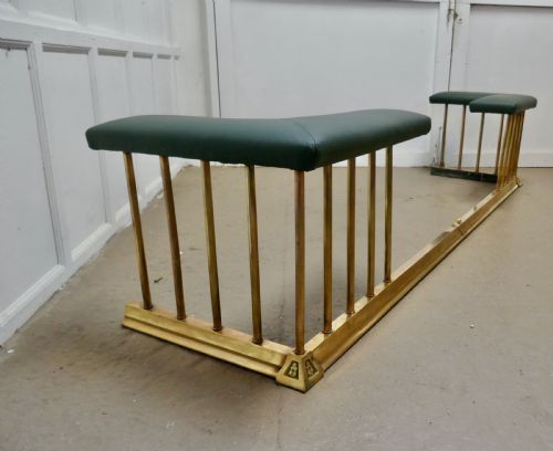 fig 2. A Very Large Brass and Green Leather Club Fender