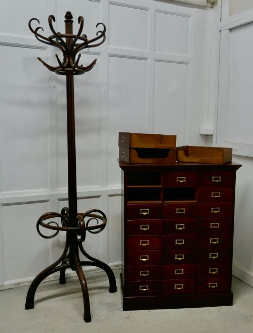 fig 5. Large 24 Drawer Edwardian A4 Oak Filing Cabinet