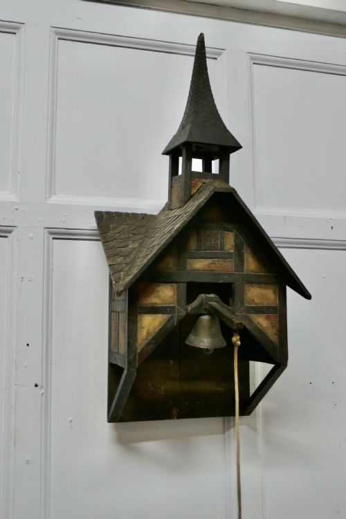 19th Century Black Forest Carved Alpine Front Door Bell