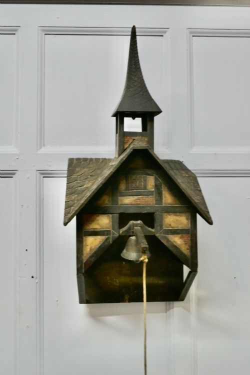 fig 1. 19th Century Black Forest Carved Alpine Front Door Bell