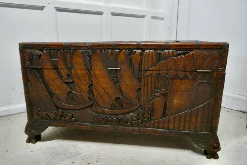 fig 2. Oriental Carved Camphor Wood Chest