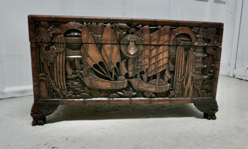 fig 5. Oriental Carved Camphor Wood Chest