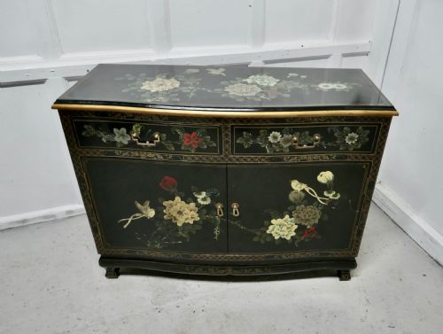 A Charming Chinoiserie 2 Drawer Sideboard Cupboard