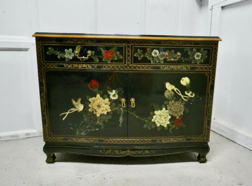 fig 1. A Charming Chinoiserie 2 Drawer Sideboard Cupboard