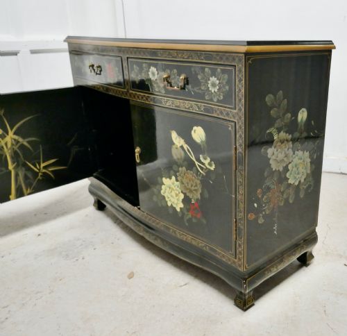 fig 4. A Charming Chinoiserie 2 Drawer Sideboard Cupboard