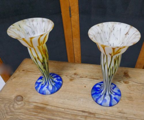 fig 1. Stunning Pair of French 19th Century End of Day Vases