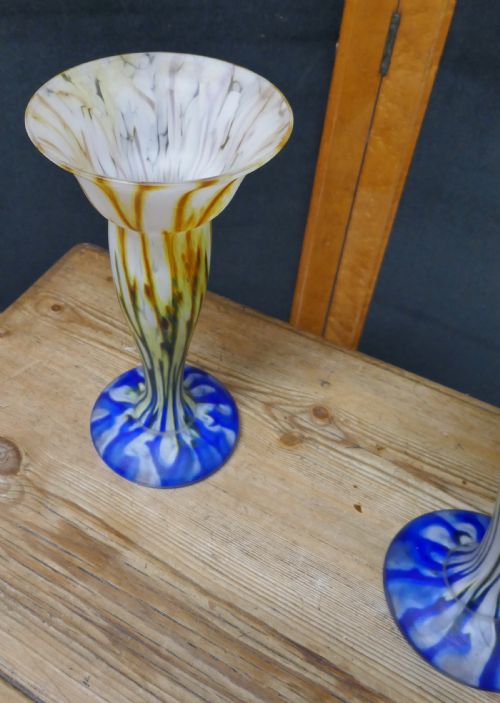 fig 3. Stunning Pair of French 19th Century End of Day Vases